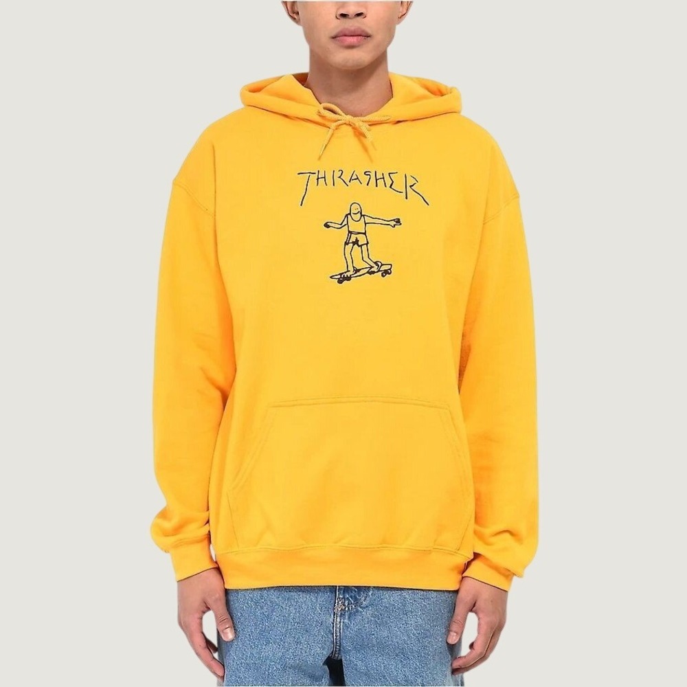Thrasher‎ Hoodie Gonz Logo Yellow Medium